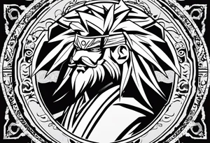 Sage mode jiraiya from the anime naruto tattoo idea