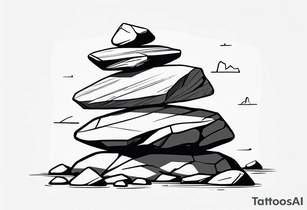 Rocks balancing on top of each other tattoo idea