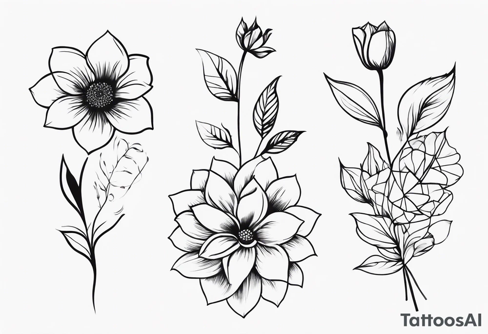 Floral sleeve tattoo idea