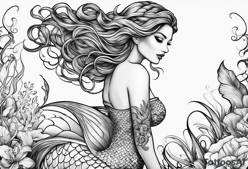 Mermaid tattoo idea