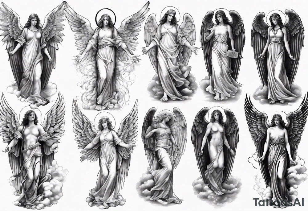 biblical angels tattoo idea