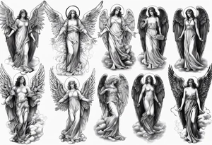 biblical angels tattoo idea