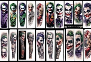 joker arm sleeve tattoo idea