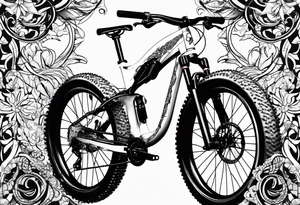 Mountain bike with the frame made of a copperhead body tattoo idea