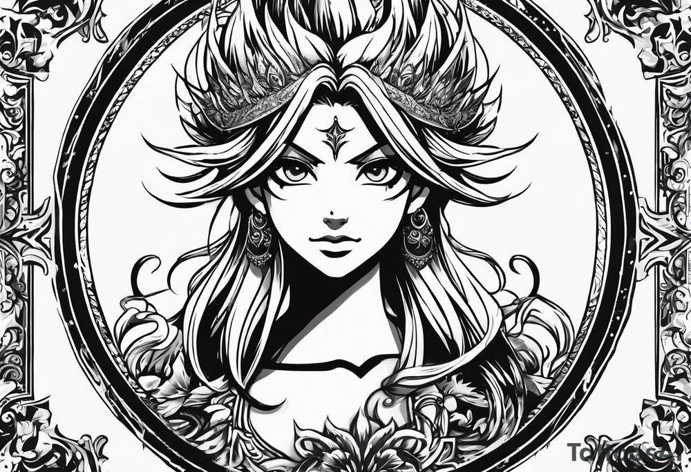 Fairy tail logo but as a fairy with a tail tattoo idea