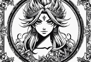 Fairy tail logo but as a fairy with a tail tattoo idea