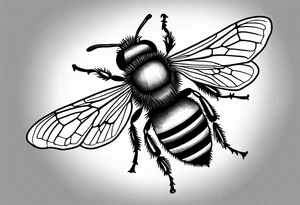 Realistic bee tattoo idea
