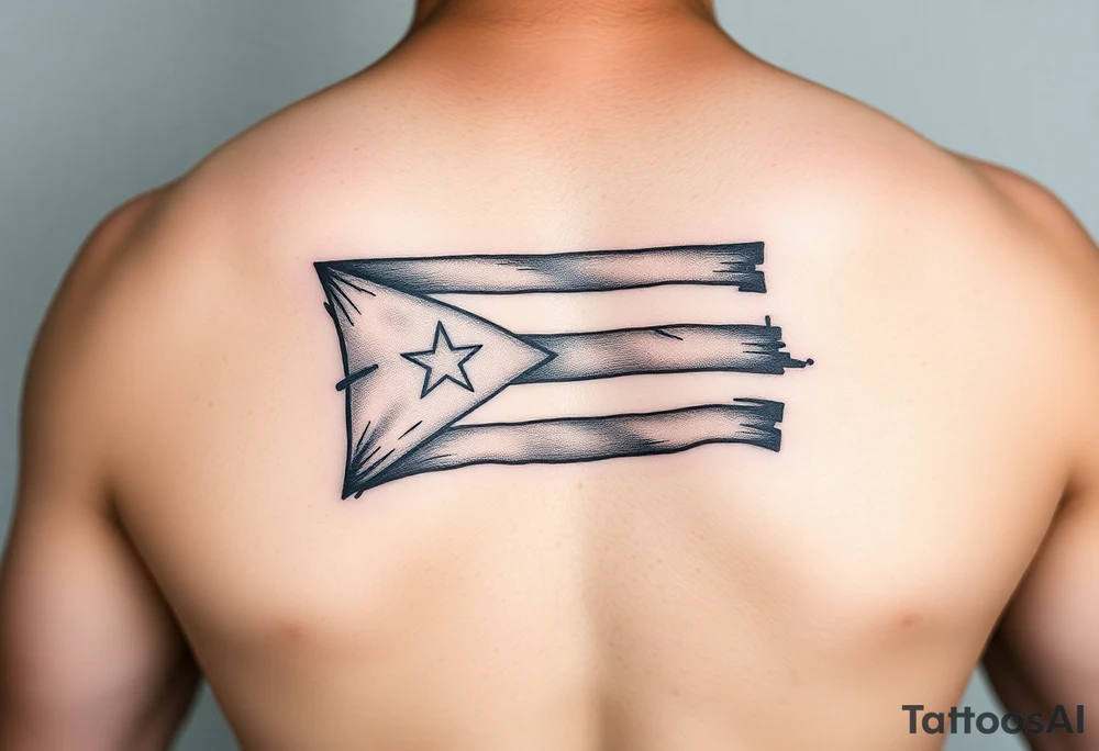 Puerto Rico flag island tattoo idea