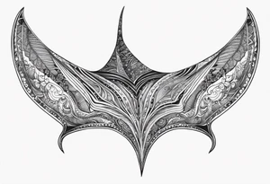 psychadelic manta ray symmetrical tattoo idea