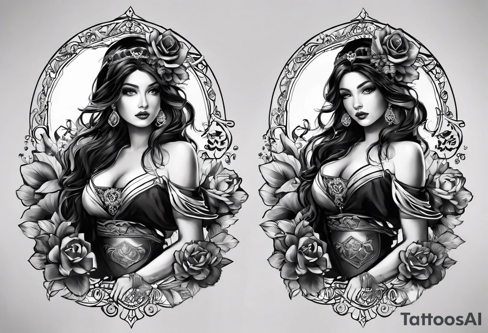 Татуировка восточного дракона для женщины tattoo idea