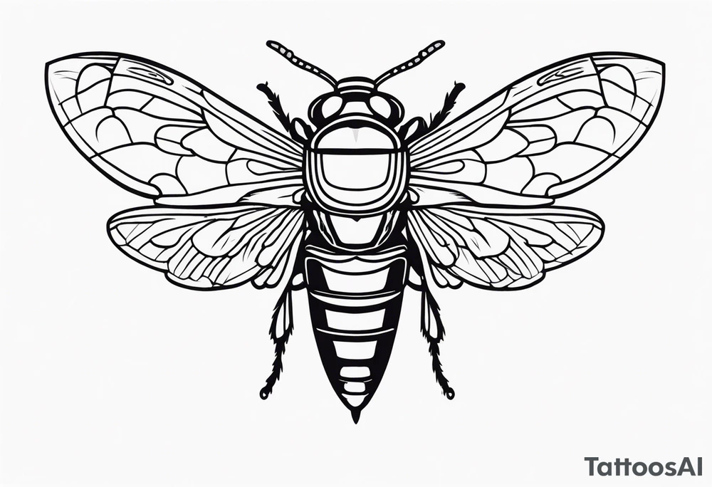 Neo traditional Cicada tattoo idea