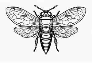 Neo traditional Cicada tattoo idea
