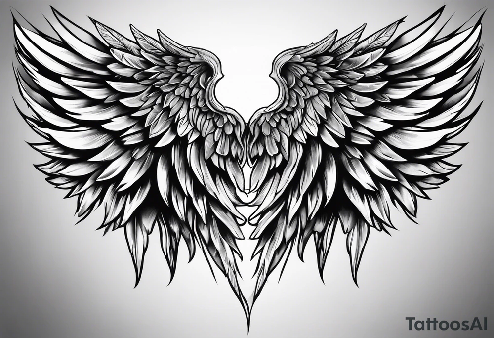 angel wings tattoo idea