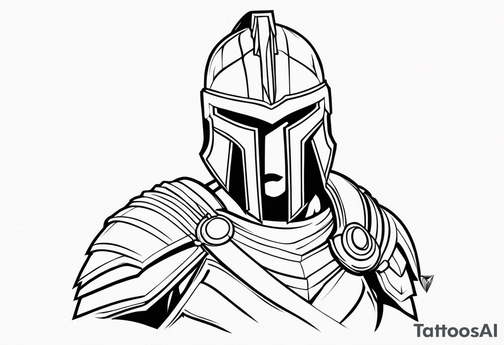 half of a spartan's face tattoo idea