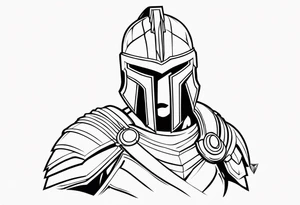 half of a spartan's face tattoo idea