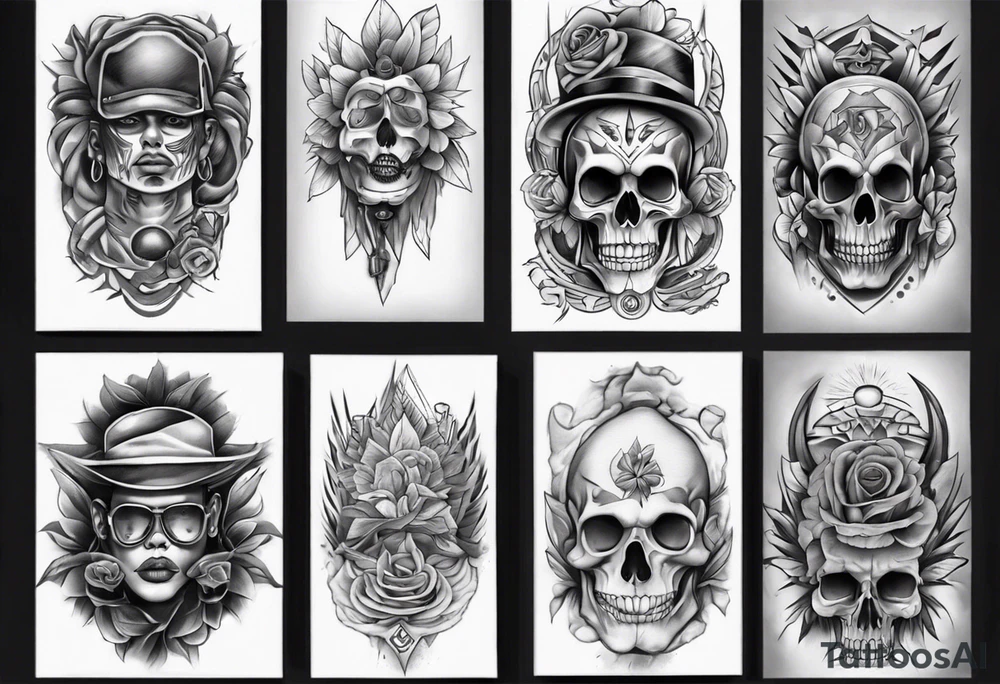 chicano arm sleeve realism tattoo idea