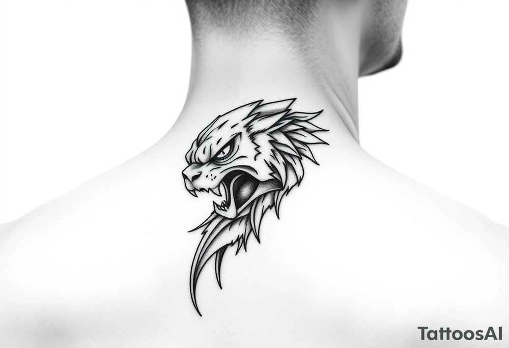 Unisex tattoo for side of neck tattoo idea
