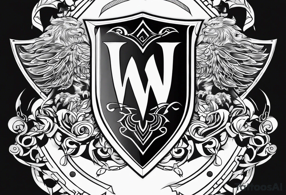 Valhalla shield  steps sword tattoo idea