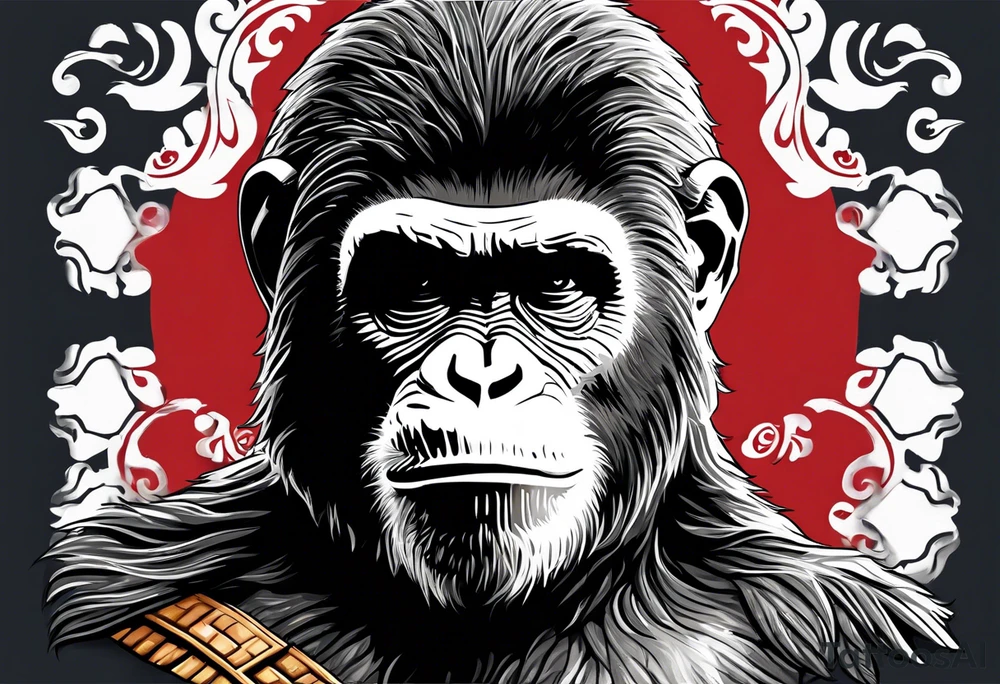 Caesar from the movie planet of the apes tattoo idea