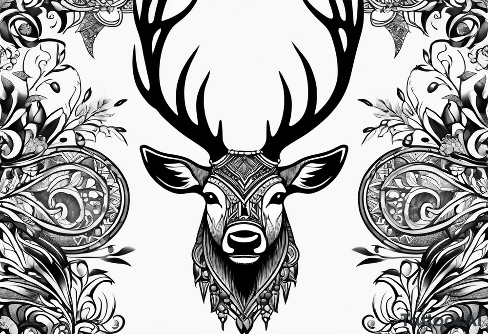 Elk arm sleeves tattoo idea