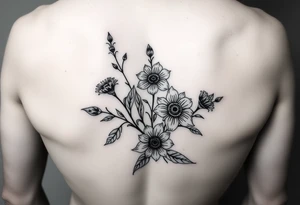 cover up for foot tattoo using wild flowers tattoo idea