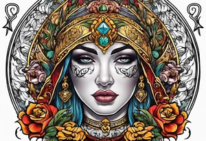 The idea of strength in a tarot card tattoo idea