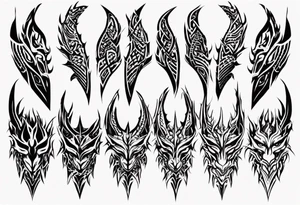 Dragon skin symmetrical tattoo idea