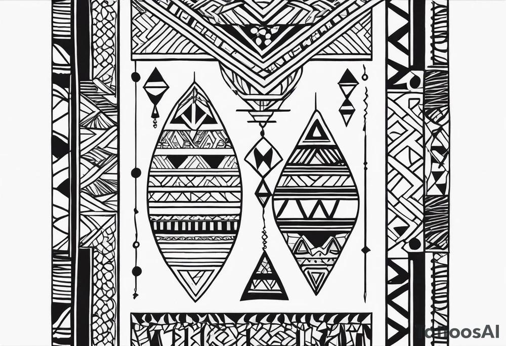 african cultural patterns tattoo idea