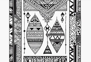 african cultural patterns tattoo idea