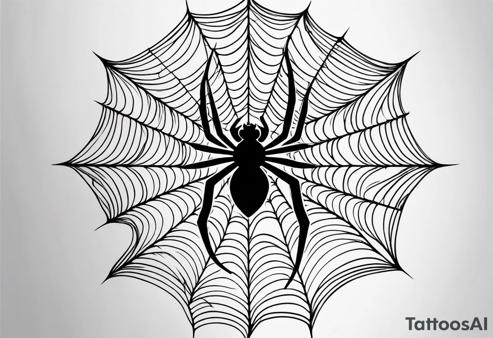 Spider web tattoo idea