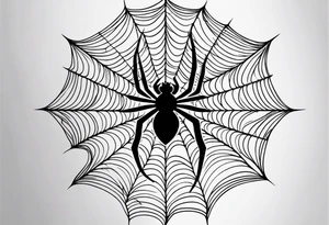 Spider web tattoo idea