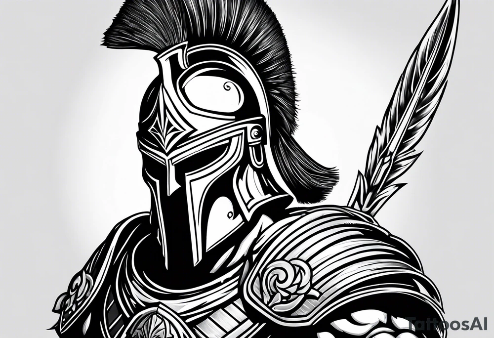 spartan warrior  protection his own tattoo idea
