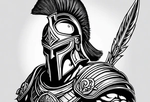 spartan warrior  protection his own tattoo idea