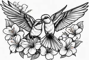 colibri bird
flowers tattoo idea