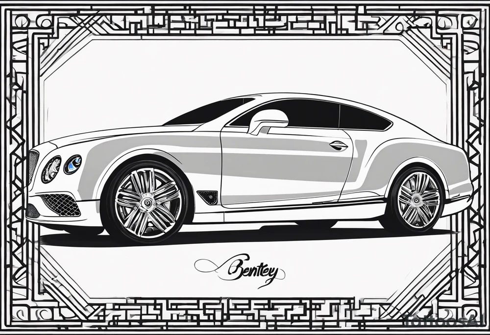 Name bentley in cursive tattoo idea