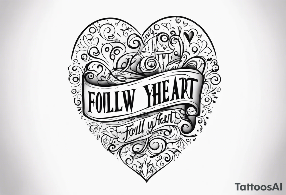 Follow  your heart tattoo idea