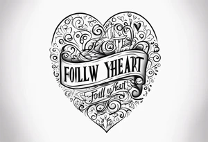 Follow  your heart tattoo idea