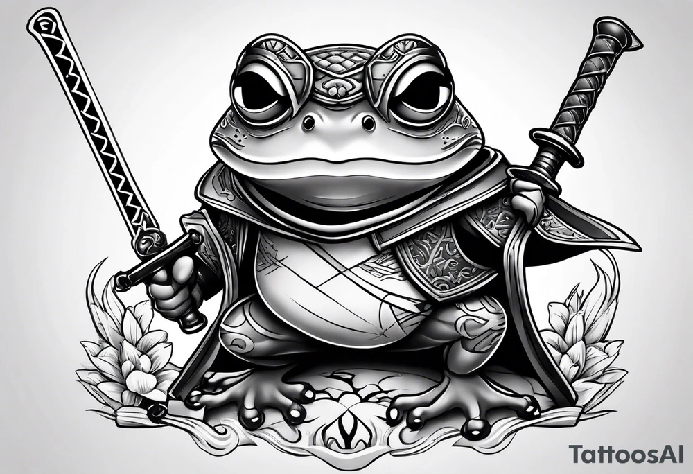 Frog samurai tattoo idea