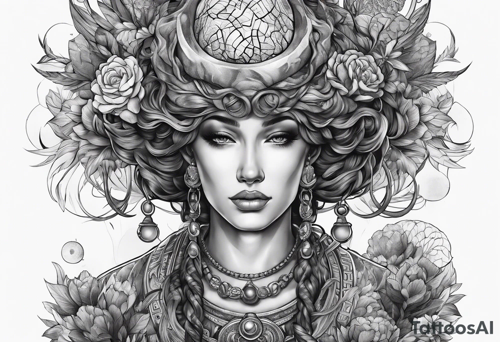 Atlas carrying a brain tattoo idea