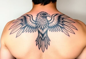 Powerful ancient Iroquois tribal HAWK, tattoo idea