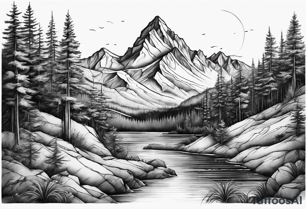 mountain tattoo idea