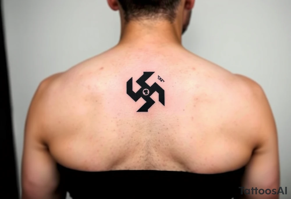 generate tattoos that are exactly similar to nazi prison gang ones, no imperfections and PNG format, no body, just black and white. tattoo idea