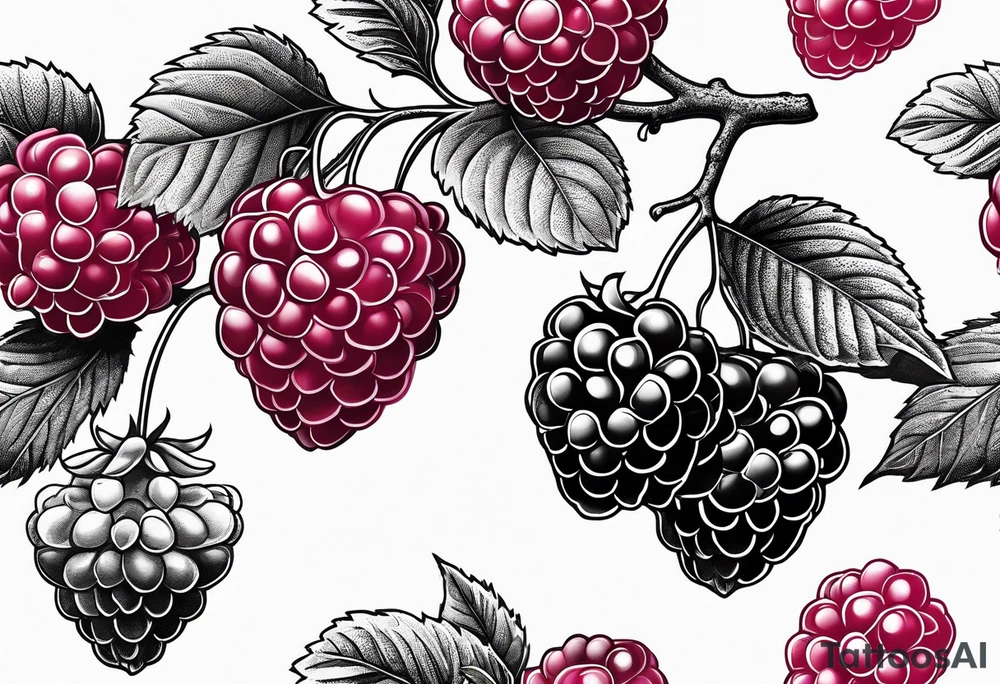 a single long raspberry branch that is growing downwards tattoo idea a single long raspberry branch that is growing downwards tattoo idea