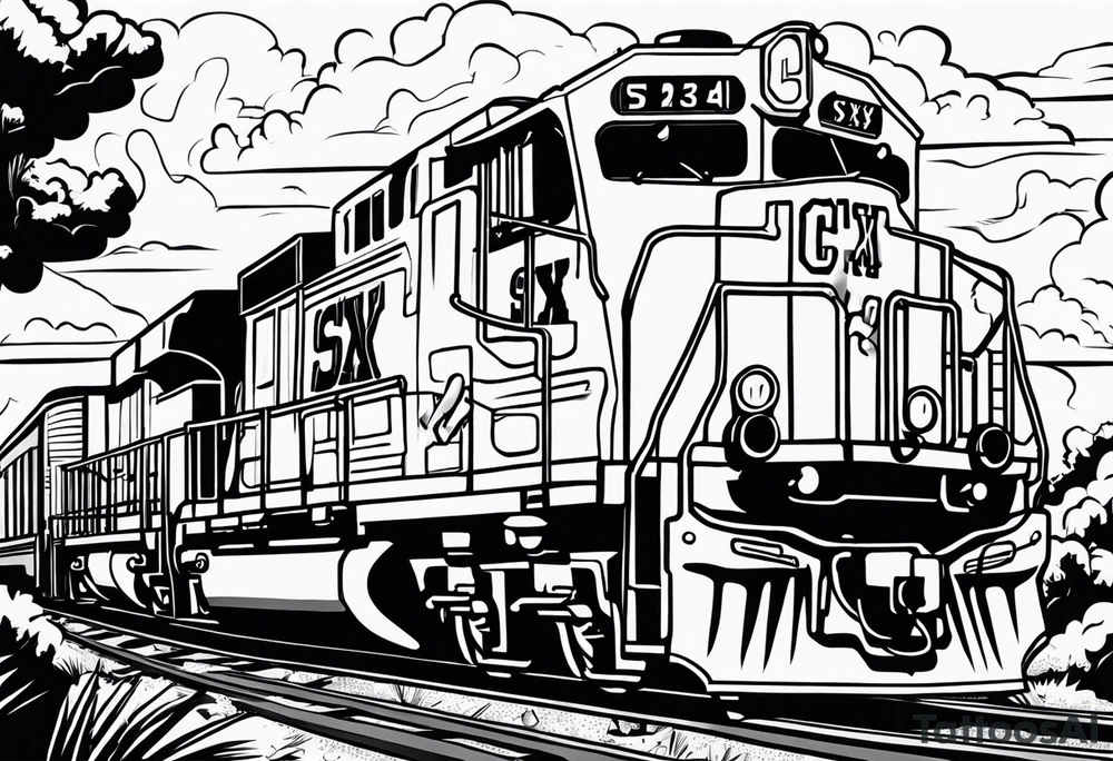 CSX train tattoo idea