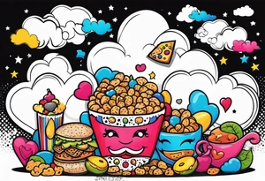 Snackz Da Jeweler with clouds tattoo idea