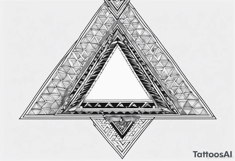 Fractal auto similar triangles tattoo idea