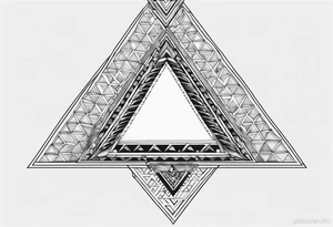 Fractal auto similar triangles tattoo idea