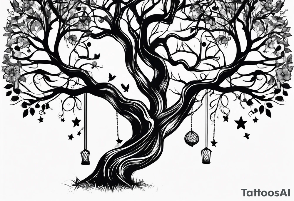 swinging from trees tattoo idea