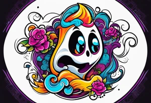 Digital ghost tattoo idea