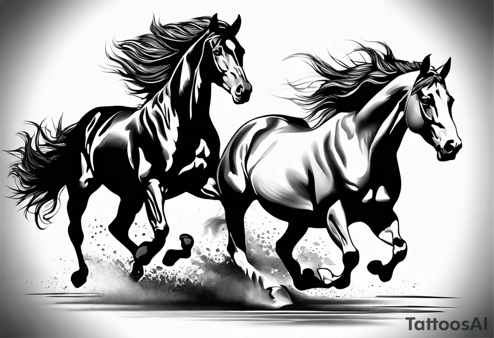 Horse and dog tattoo idea